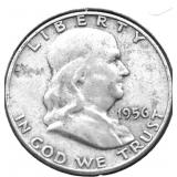 1956 FRANKLIN HALF DOLLAR F
