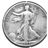 1933 S WALKING HALF DOLLAR XF