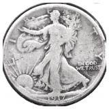 1917 S WALKING HALF DOLLAR VG
