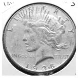 1923 S PEACE DOLLAR VF