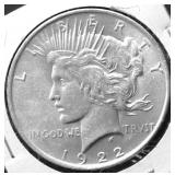 1922 CHOICE BU PEACE DOLLAR