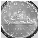 1965 CHOICE BU CANADA SILVER DOLLAR