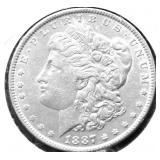 1887 MORGAN DOLLAR AU