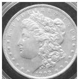 1902 MORGAN DOLLAR AU