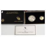 5 $ GOLD EAGLE W SILVER DOLLAR BOX PAPERS