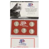 2005 SILVER PROOF QUARTER SET