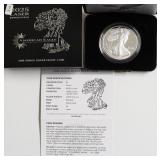 2025 LAZAR ENGRAVED SUNFLOWER SILVER EAGLE PROOF W