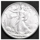 1945 D CHOICE BU WALKING HALF DOLLAR