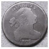 1803 LARGE CENT VG