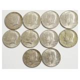 10 40 % SILVER HALF DOLLARS