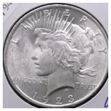1923 CHOCIE BU PEACE DOLLAR