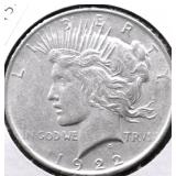 1922 CHOICE BU PEACE DOLLAR