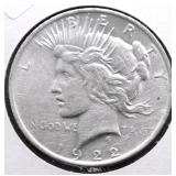 1922 CHOICE BU PEACE DOLLAR