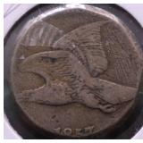 INDIAN HEAD CENT RIMS CARVED