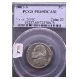2001 S PCGS PF69DC JEFFERSON NICKEL