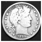 1898 BARBER HALF DOLLAR F