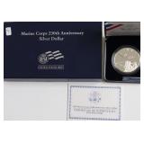 PROOF MARINE CORPS SILVER DOLLAR & HALF