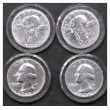 4 SILVER QUARTERS