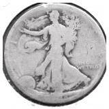1918 WALKING HALF DOLLAR AG
