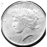 1922 CHOICE BU PEACE DOLLAR