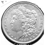 1880 O MORGAN DOLLAR AU