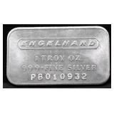 1  OZ .999 ENGELHARD  SILVER BAR