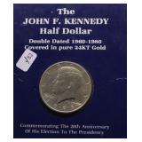 GOLD PLATED KENNEDY HALF DOLLAR