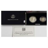1994 WORLD CUP SILVER DOLLAR AND HALF DOLLAR W/BOX