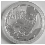 BLACK PANTHER MARVEL 1 OZ   .999 SILVER ROUND