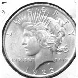 1922 CHOICE BU PEACE DOLLAR
