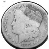 1881 O MORGAN DOLLAR G