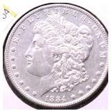 1884 MORGAN DOLLLAR XF