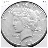 1923 S PEACE DOLLAR VF