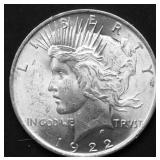 1922 CHOICE BU PEACE DOLLAR