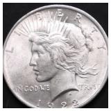 1922 CHOICE BU PEACE DOLLAR