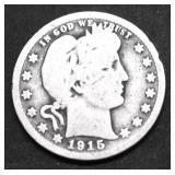 1915 BARBER QUARTER VG