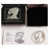 2025  PROOF SILVER EAGLE W BOX PAPERS
