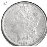 1889 MORGAN DOLLAR AU
