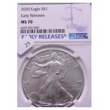 2020 NGC MS70 SILVER EAGLE