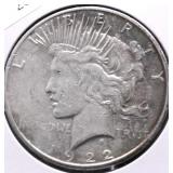 1922 S PEACE DOLLAR XF