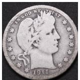 1911 BARBER QUARTER VG