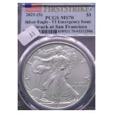 2021 S PCGS MS70 SILVER EAGLE