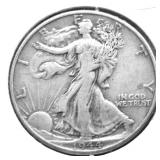 1944 WALKING HALF DOLLAR VF