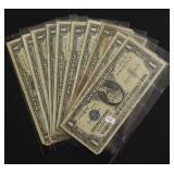 10 SILVER CERTIFICATES