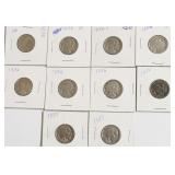 10 BUFFALO NICKELS
