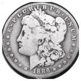1886 O MORGAN DOLLAR VG