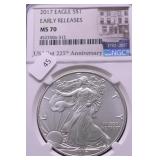 2017 NGC MS70 SILVER EAGLE