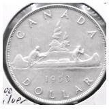 1953 CANADA SILVER DOLLAR AU