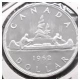 1962 GEM BU CANADA SILVER DOLLAR