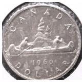 1960 GEM BU CANADA SILVER DOLLAR